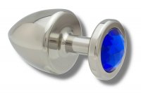 Preview: Buttplug 40 mm aus Edelstahl mit Kristall für geübte Nutzer
