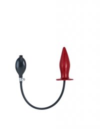 Inflatable Solid Butt Plug - Red L