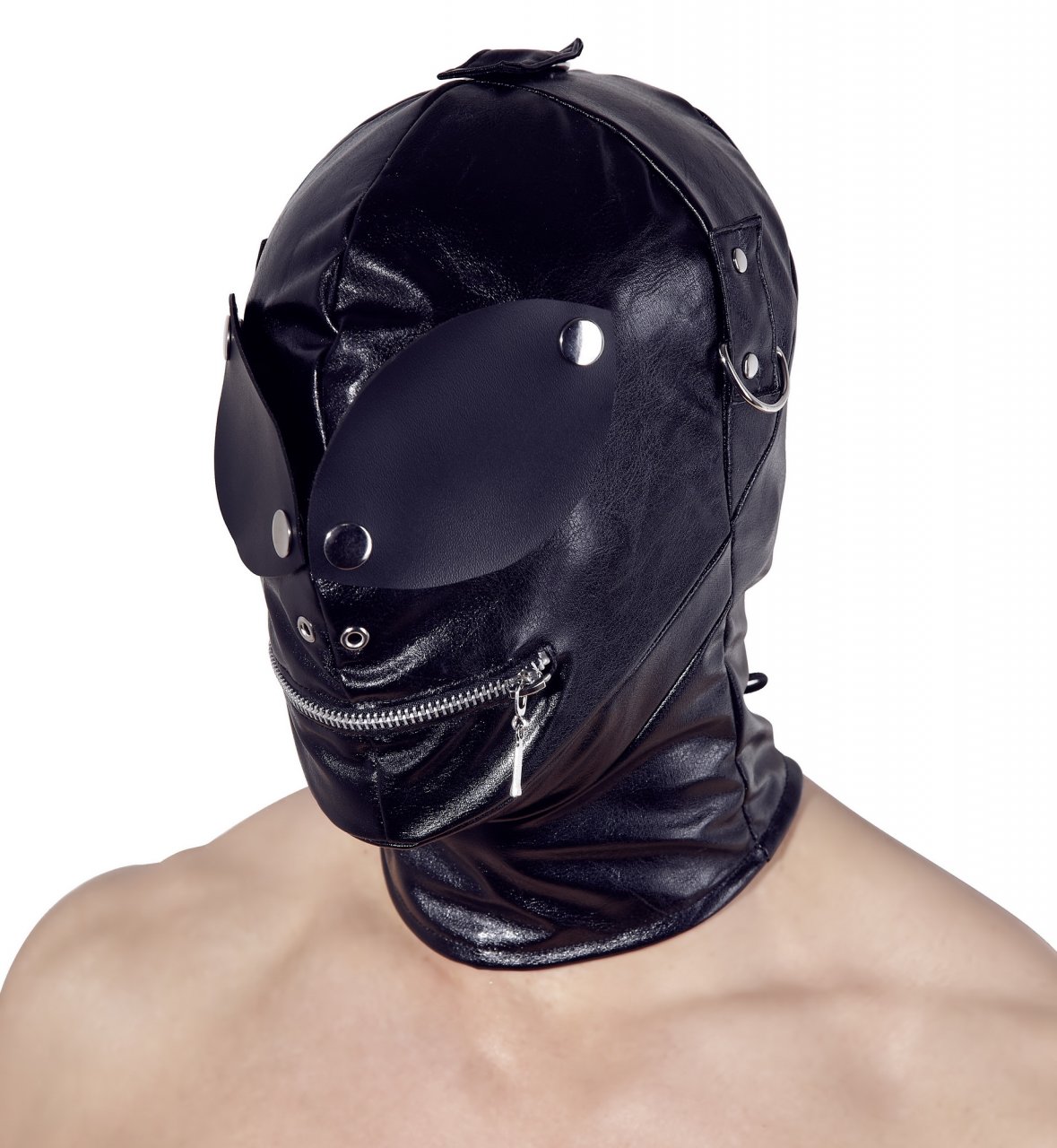 Mask with eye patches and zipper