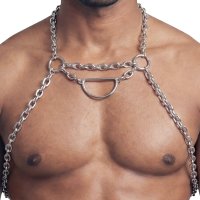 Preview: Svenjoyment Ketten-Harness – Detailansicht mit abnehmbarem D-Ring