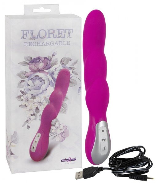 Aufladbarer Silikon-Vibrator Floret