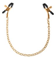 Preview: Nipple Clamps Nippelklemmen mit Kette in Gold