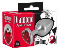 Aluminium Butt Plug with a Decorative Gem
