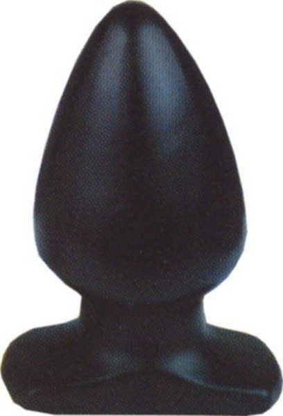 Black anal plug in size medium 9,7x5,4cm