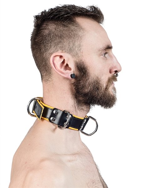 Neck cuff 4 D-Rings Yellow Neck cuff 4 D-Rings Yellow