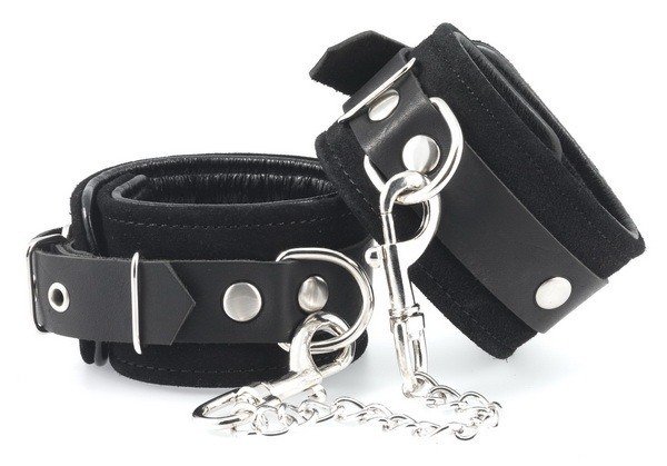 Black leg irons velour Black leg irons velour