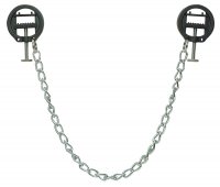 Preview: Round nipple screw clamps in black
