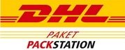 DHL logo packing station