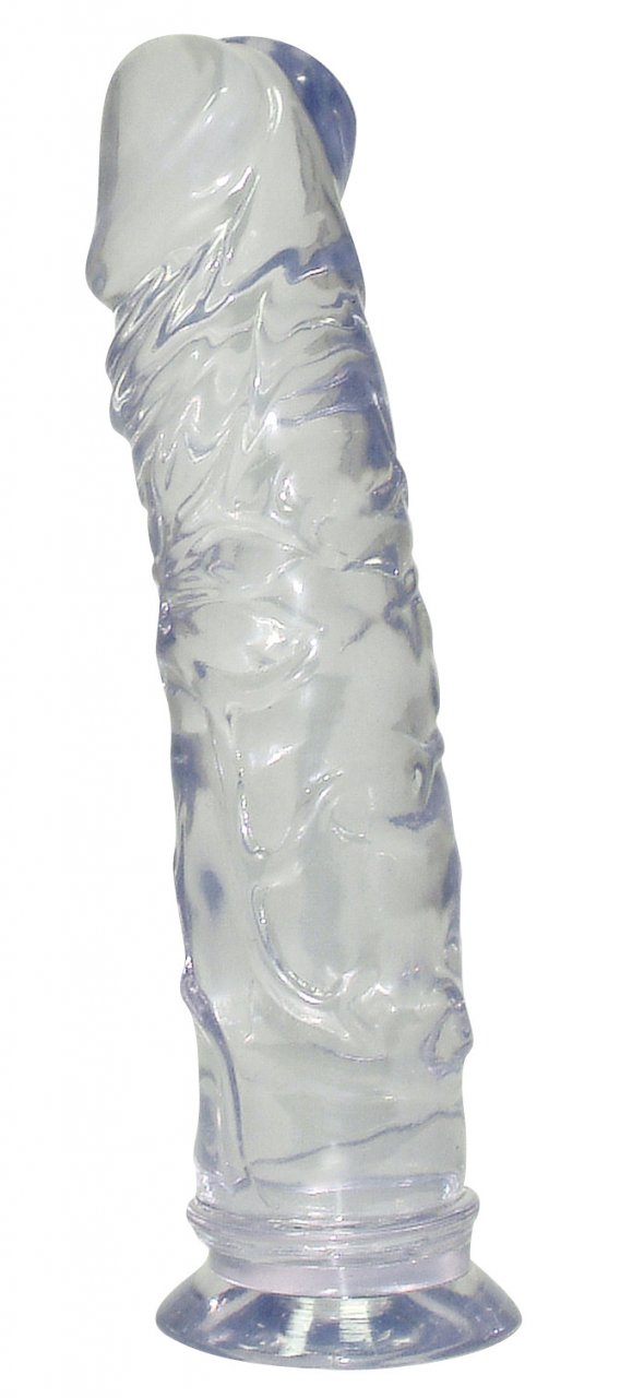 Clear Medium dildo in a special design - Ø 3,5 x 19,5 cm