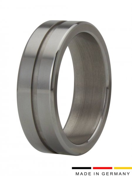 High quality stainless steelcockring with noble decorative groove