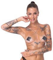 Preview: Silver nipple jewelry with necklace