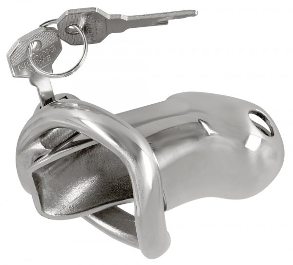 Cock Cage II Edelstahl-Peniskäfig – schräge Produktansicht