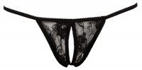 Preview: Black thong delicate lace ouvert