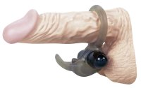 Preview: Penis ring Ø 3 cm with vibro egg and clitoris irritant arm