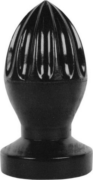 All Black Jürgen anal plug with sexy longitudinal 12x5,7cm