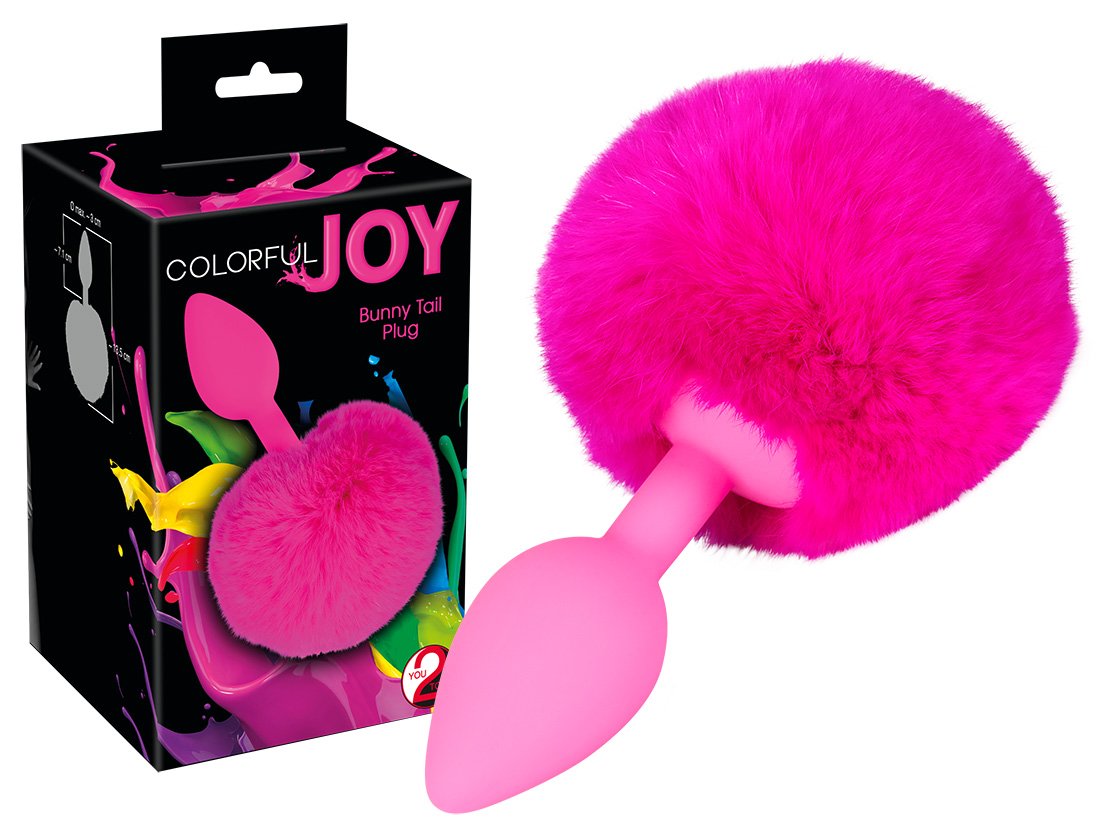Playful Colorful Joy Bunny Tail Plug Playful Colorful Joy Bunny Tail Plug