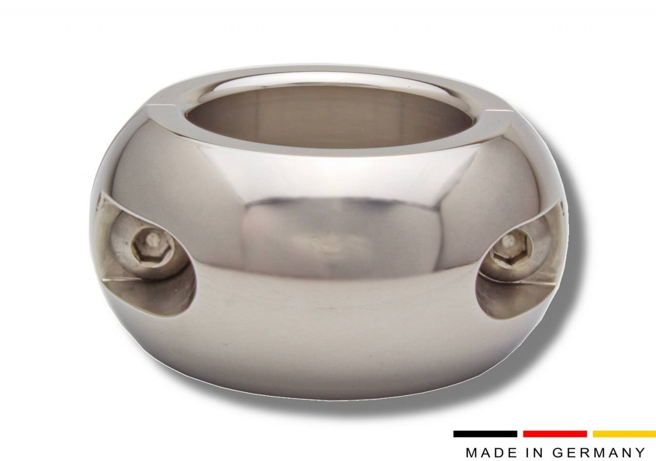 Oval ballstretcher made of stainless steel 30 mm high internal diameter 33 mm Oval ballstretcher made of stainless steel 30 mm high internal diameter 33 mm
