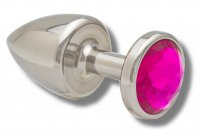 Preview: Buttplug aus Edelstahl mit Kristall 30mm vers. Farben