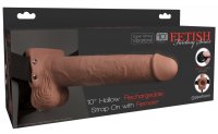 Preview: 10&quot;&quot; Hollow Rechargeable Strap-on with Remote