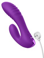 Preview: Mini-Rabbitvibrator Secret Lover violett – Ansicht mit USB-Ladekabel