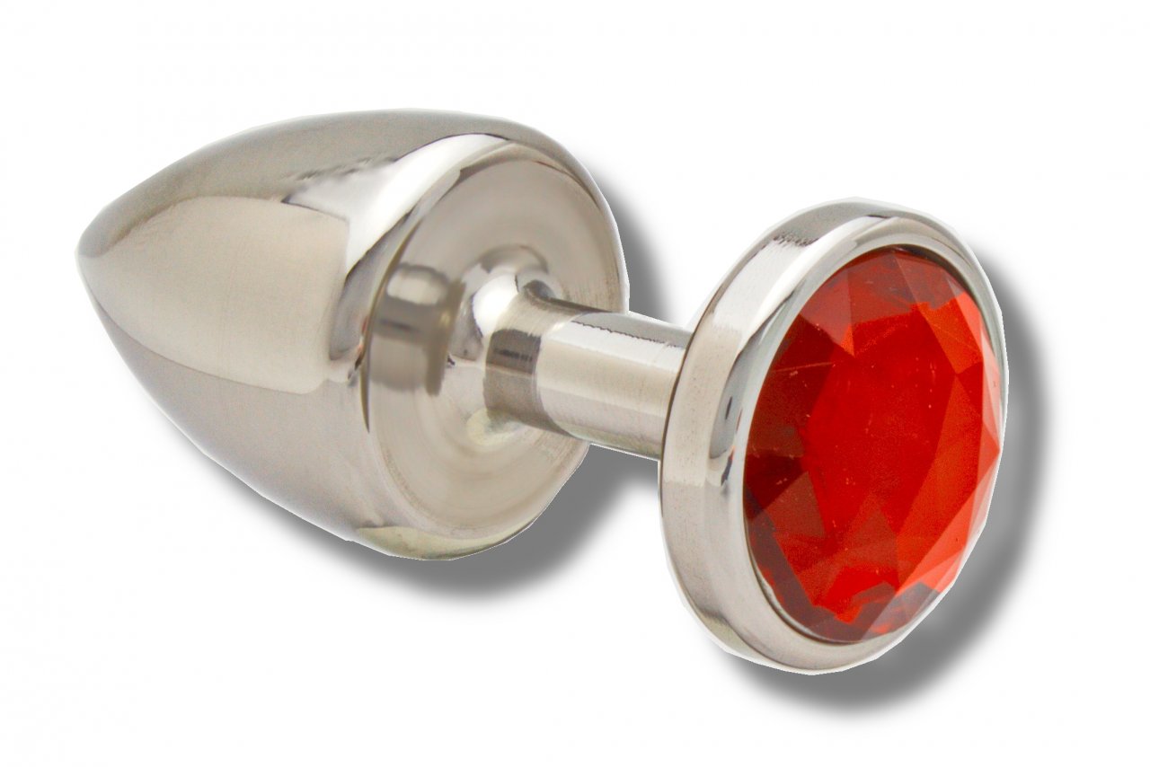Stainless steel Buttplug 35mm - crystal in vers. Colors Stainless steel Buttplug 35mm - crystal in vers. Colors