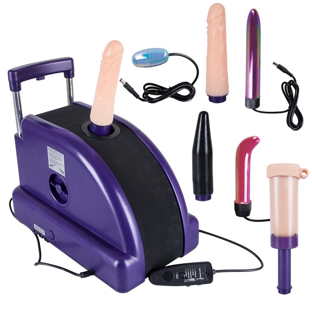 High performance sex machine with vibration elements and three attachments High performance sex machine with vibration elements and three attachments