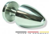 Preview: Glänzender Buttplug aus poliertem Edelstahl