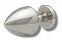 Preview: Buttplug Edelstahl 40 mm vorneButtplug 40 mm aus Edelstahl mit Kristall für geübte Nutzer