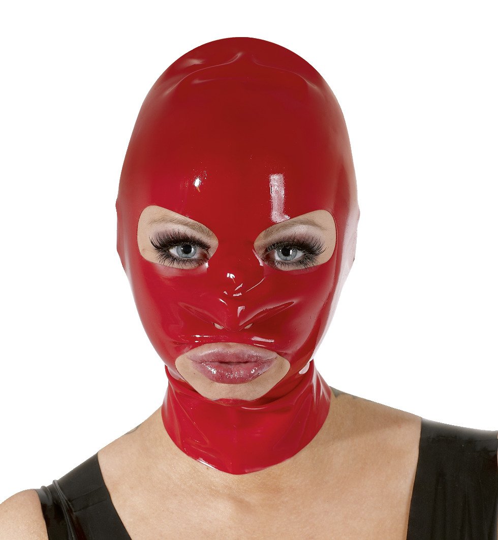 Red Latex Head Mask Red Latex Head Mask