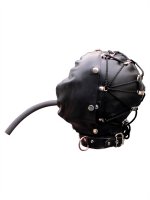 Preview: Head mask in black with hose opening