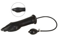 Preview: Aufpumpbarer Hand-Pumpdildo aus Latex – mit Ballpumpe