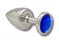 Preview: Buttplug aus Edelstahl mit Kristall 30mm vers. Farben