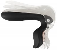 Preview: Bad Kitty Vibro-Spekulum mit LED – Seitenansicht mit transparentem Schnabel