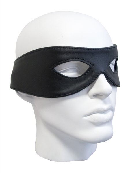 Soft leather eye mask with buckle closure