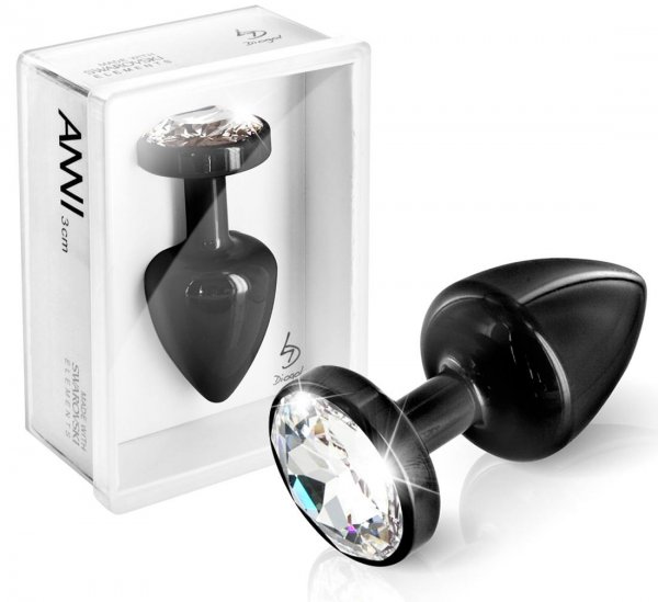 Buttplug mit Swarovski-Element, Ø 3 cm