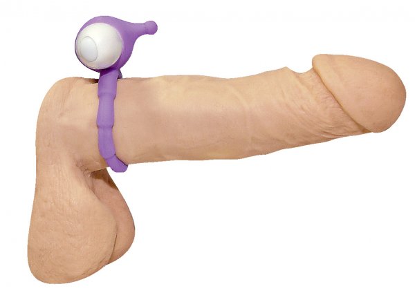 Silicone penis ring with soft clitoral stimulator