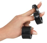 Preview: Schwarzes Hodenring-Set in Produktansicht