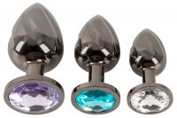Luxurious metal butt plug set - anal training with style