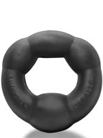 Preview: Oxballs THRUSTER Penisring Night Edition Schwarz – Frontalansicht der drei Verdickungen