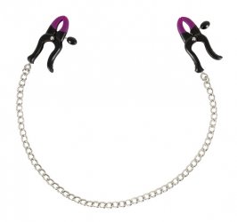 Nippelklemmen mit Stahlkette Nippelklemmen mit Stahlkette