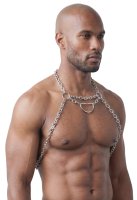 Preview: Svenjoyment Ketten-Brustharness für Herren – seitliche Vorderansicht
