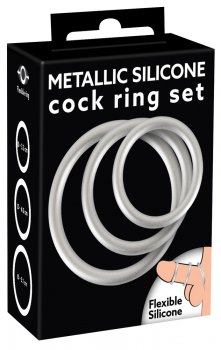 Metallic Silicone Cock Ring Set Metallic Silicone Cock Ring Set