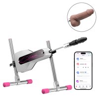 Preview: Lovense Mini-Sexmaschine – Übersicht mit App-Steuerung und Dildo