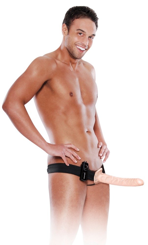 10"" Vibrating Hollow Strap-on 10"" Vibrating Hollow Strap-on