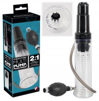 2-in-1 penis pump and Masturbator for ultimate pleasure Vibrating Multi Pump & Masturb