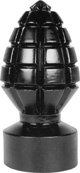 All Black Andreas Anal Plug - the grenade in bed 14,5x 6,5cm