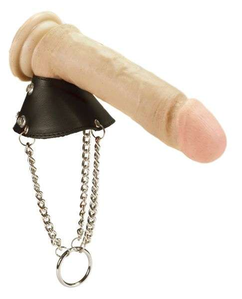 Male Testicle Bondage Rope & Penis Ring Set - PU Leather & Chain For BDSM  Sensory Play Male Bondage Testicle Rope Leather BDSM Sex Toy Chain