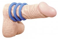 Preview: 3 penis rings with grooved structure 2.6, 3.0 and 3.5 cm