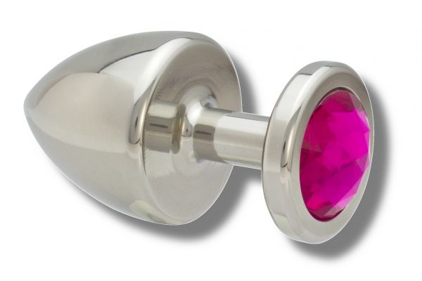Stainless Steel Anal Plug Butt Plug Ø 4 Cm With Crystal