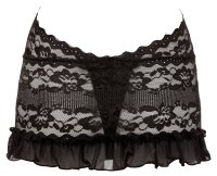 Preview: Black soft effect lace dress